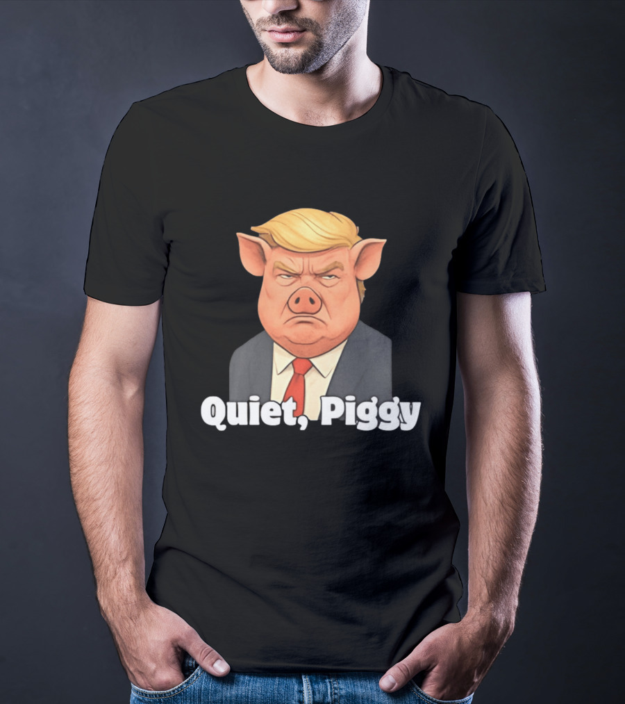 Quiet Piggy Suit Protest T-Shirt