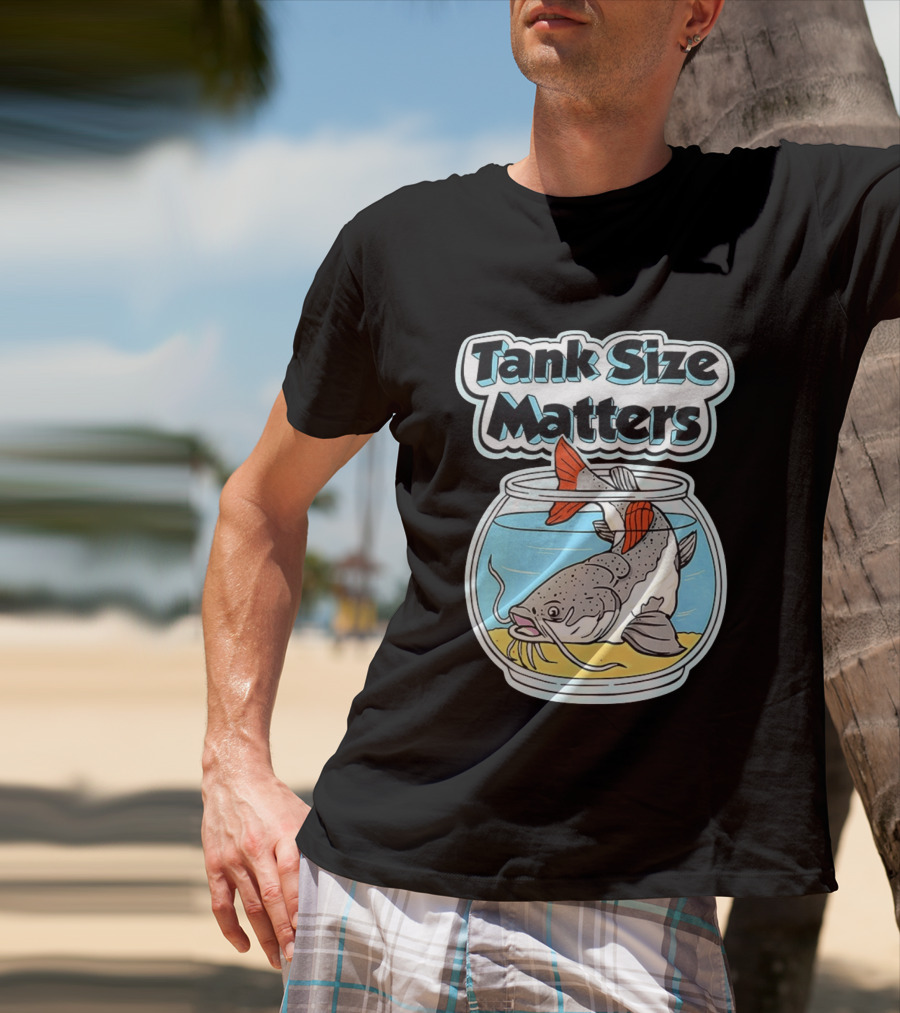 Tank Size Matters Redtail Catfish In Aquarium T-Shirt