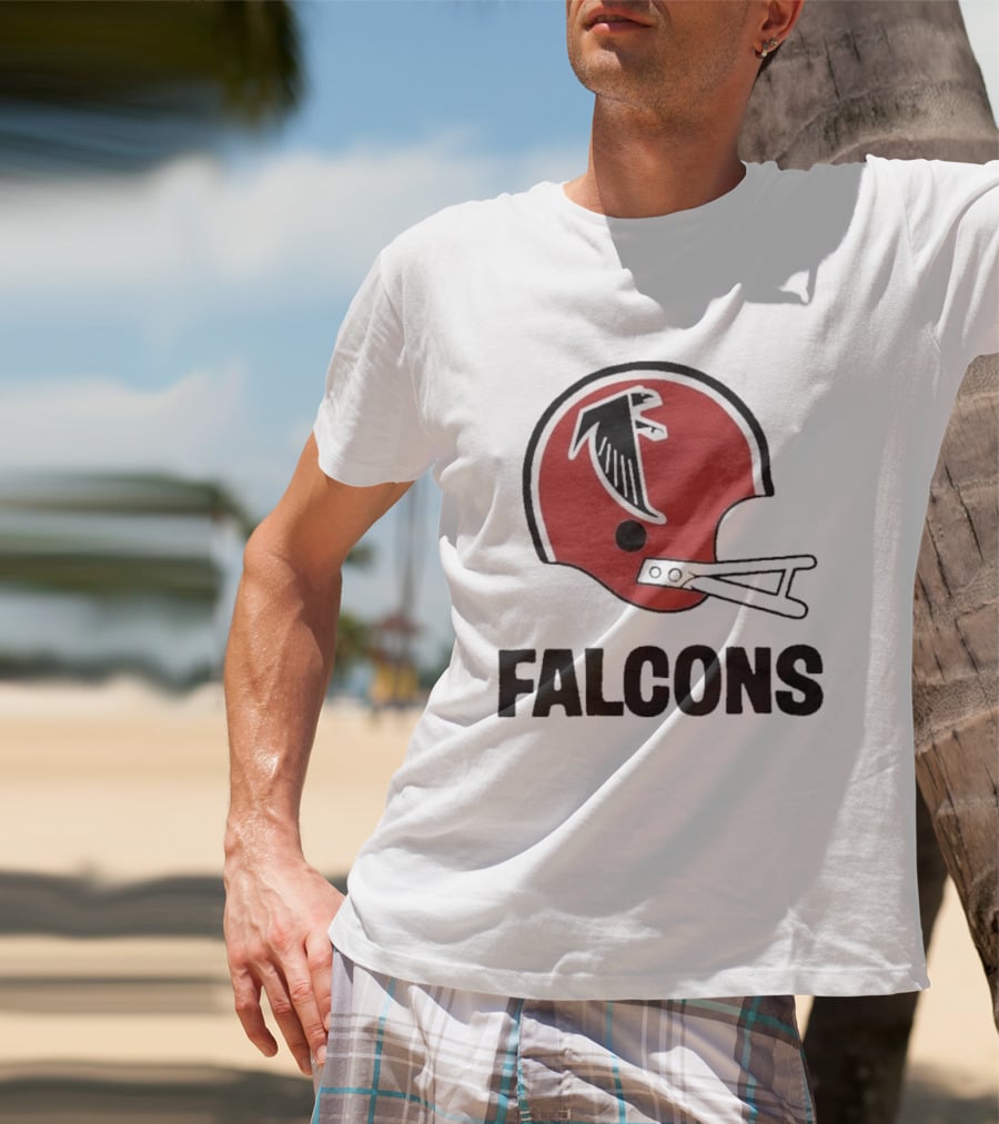 Atlanta Falcons Big Helmet Red Falcon T-Shirt