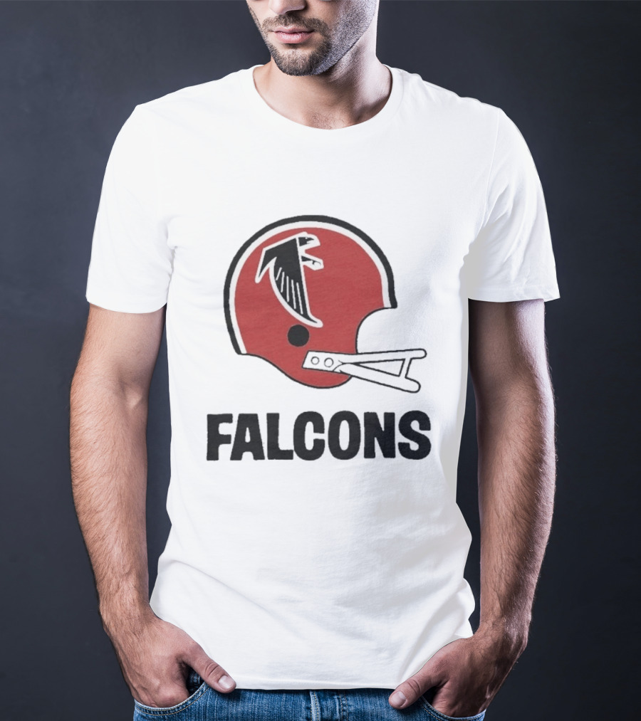 Atlanta Falcons Big Helmet Red Falcon T-Shirt