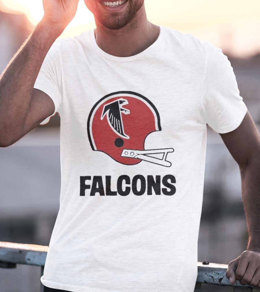 Atlanta Falcons Big Helmet Red Falcon T-Shirt