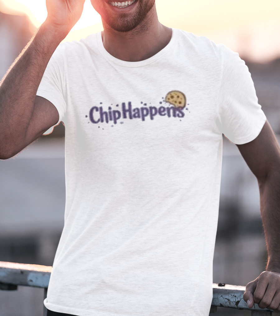 Chip Happens Cookie Bite Humor T-Shirt
