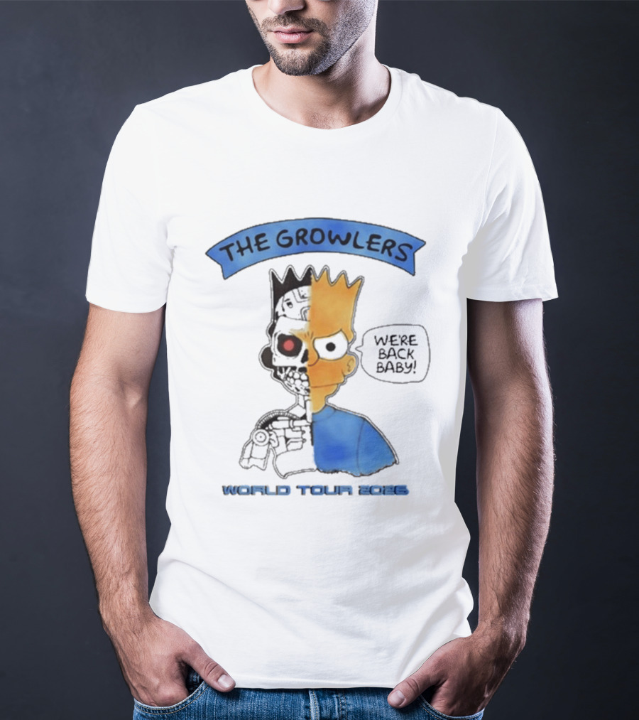 The Growlers We're Back Baby World Tour 2026 Bart Robot T-Shirt