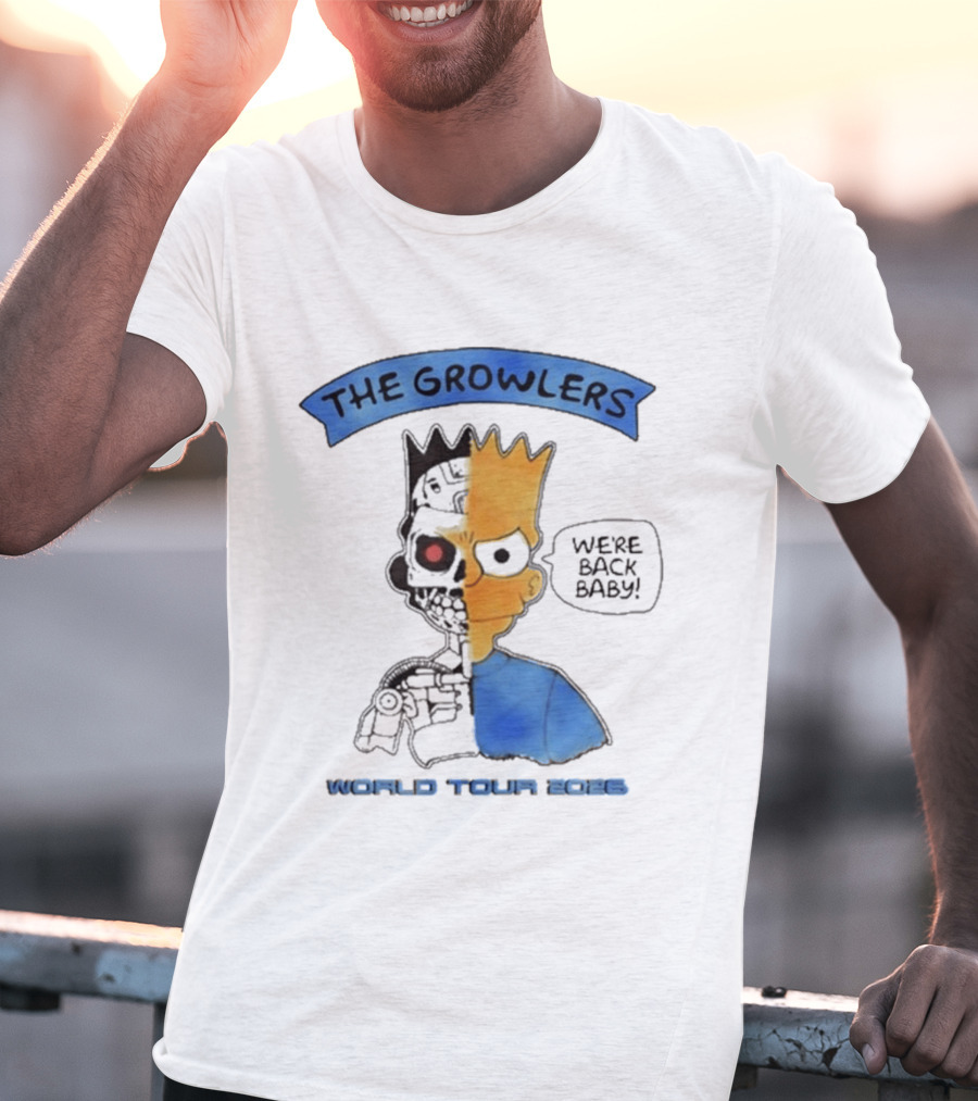 The Growlers We're Back Baby World Tour 2026 Bart Robot T-Shirt