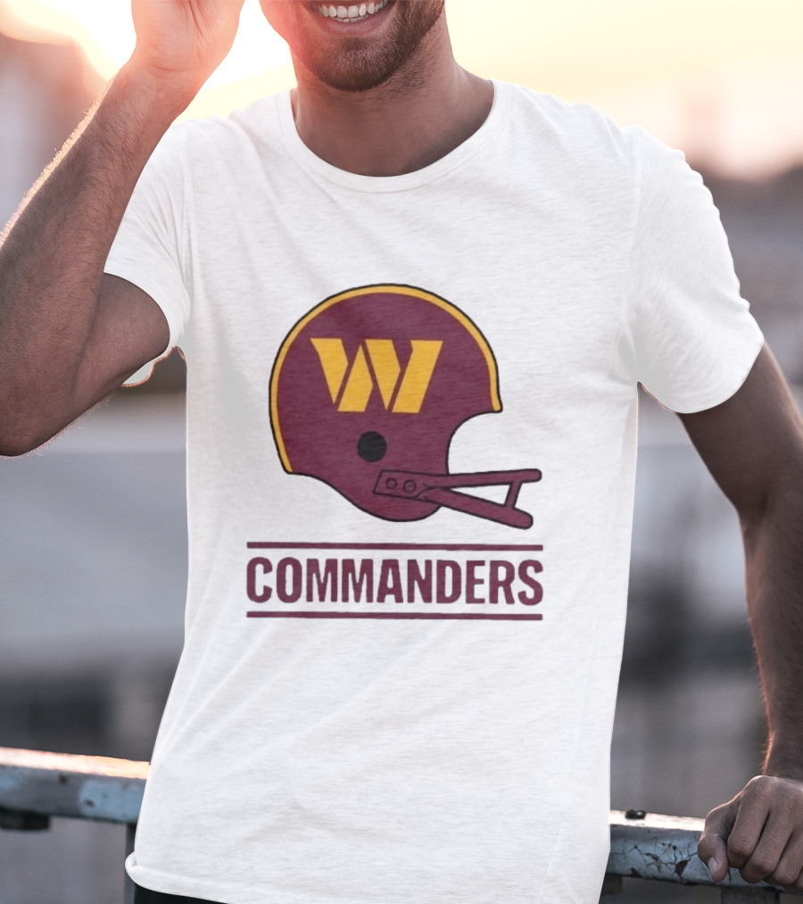 Washington Commanders Big W Helmet Football Team Fan Gear T-Shirt