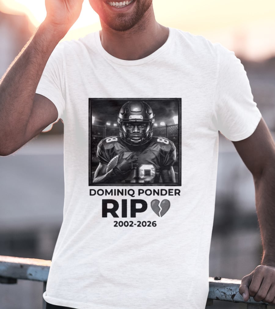 Dominiq Ponder Rip 2002 2026 Football Player T-Shirt