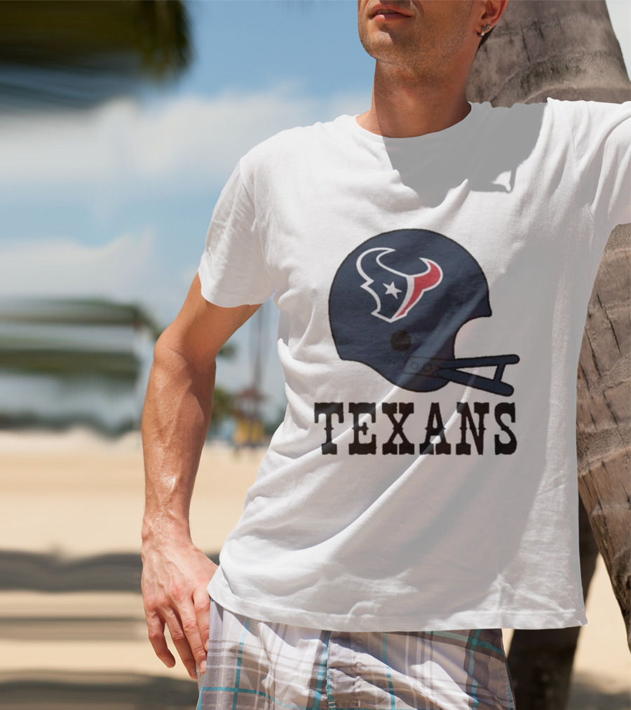 Houston Texans Big Helmet Texans Football Team T-Shirt