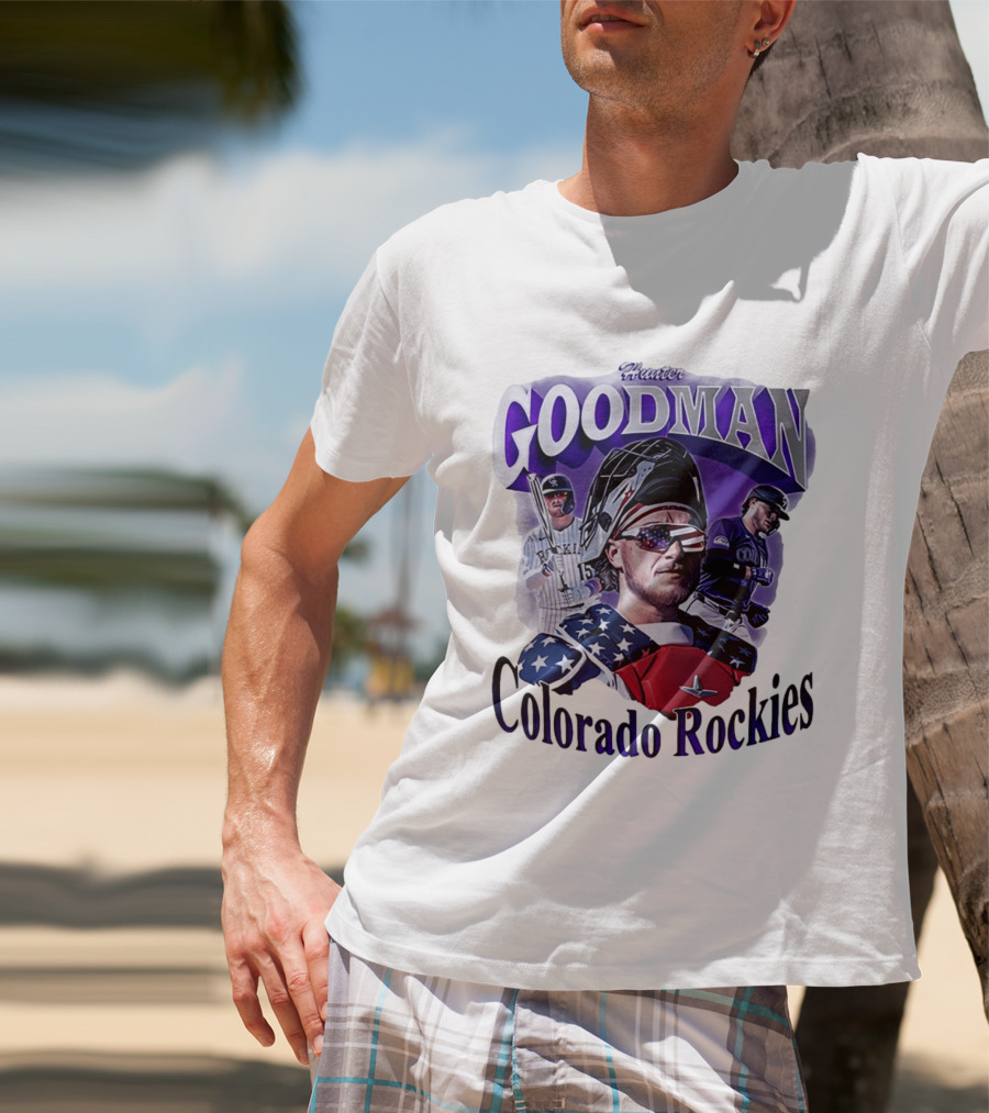 Hunter Goodman Colorado Rockies Catcher And Player Patriots 2026 T-Shirt