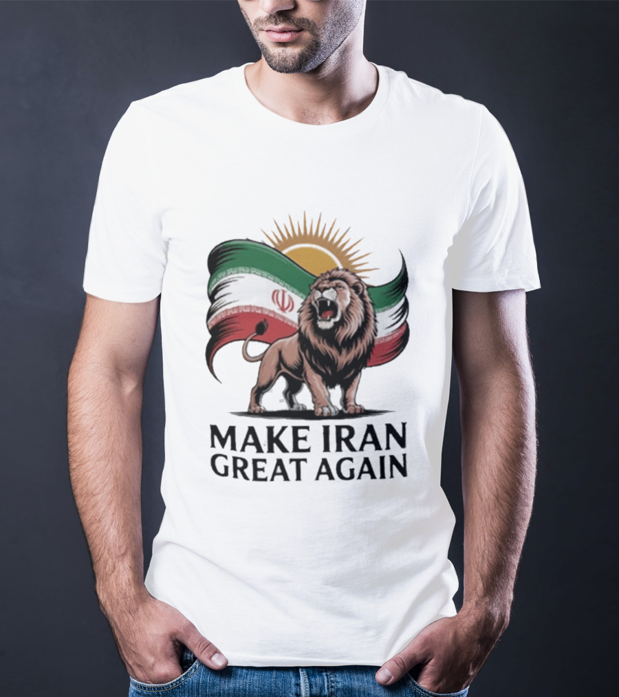 Make Iran Great Again Persian Lion Flag Sun T-Shirt
