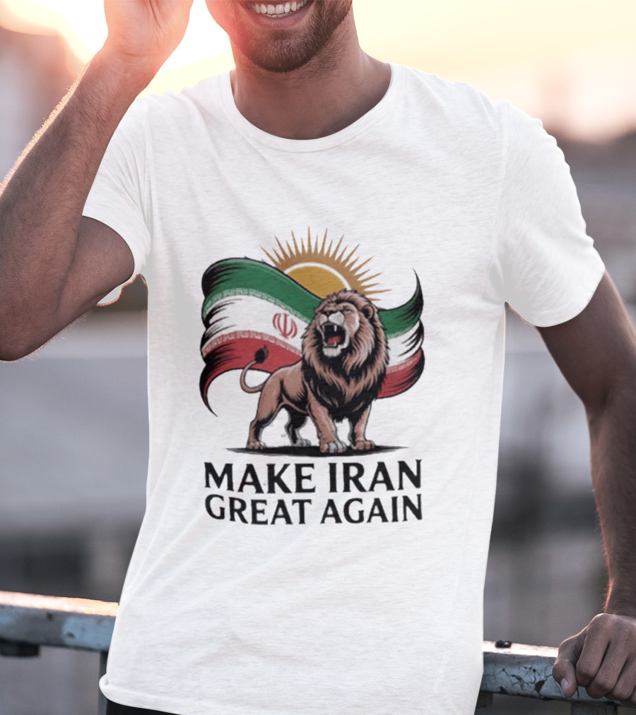 Make Iran Great Again Persian Lion Flag Sun T-Shirt