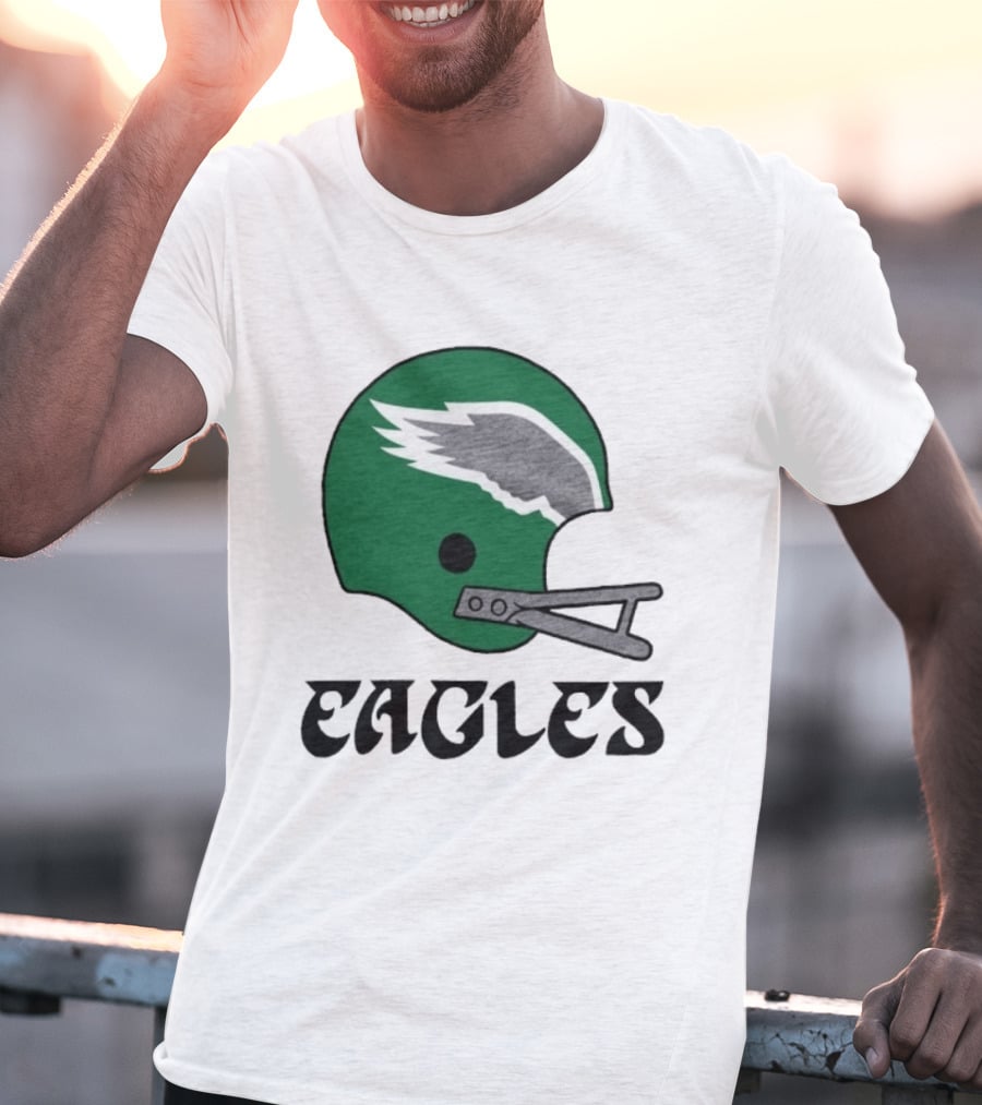 Philadelphia Eagles Helmet Green Wing T-Shirt
