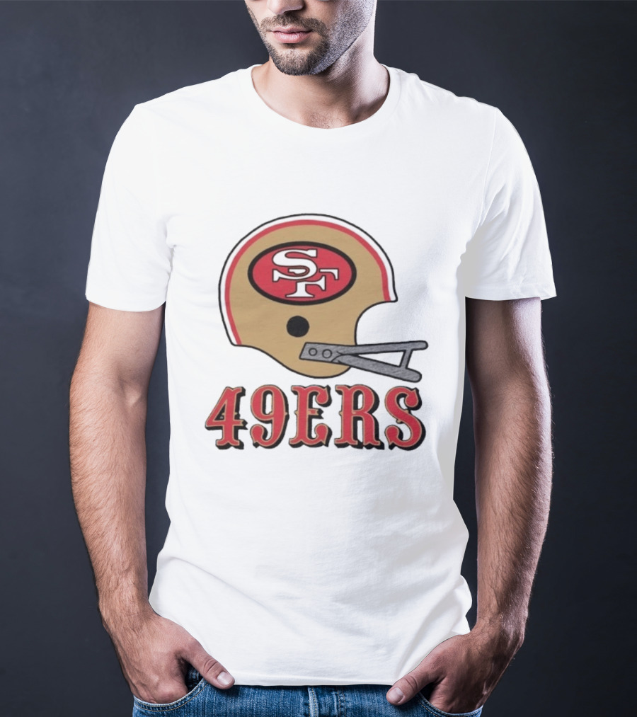 San Francisco 49ers SF Football Helmet 49ers T-Shirt