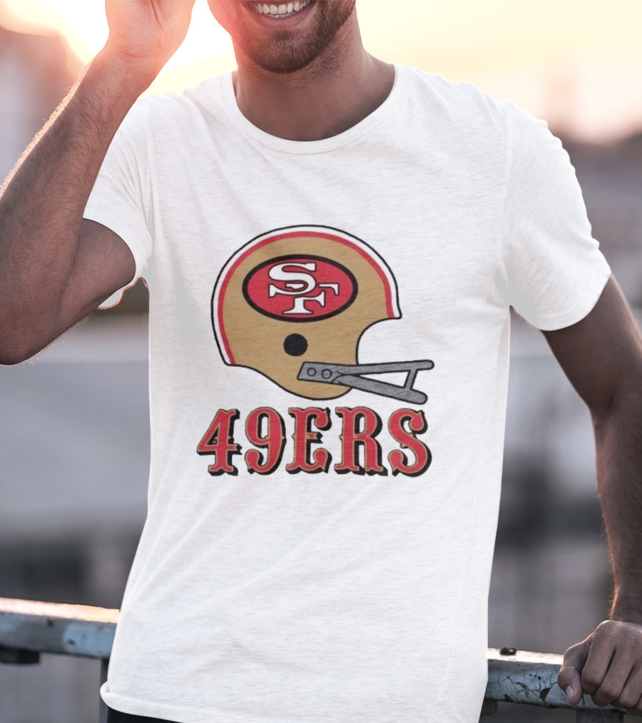 San Francisco 49ers SF Football Helmet 49ers T-Shirt