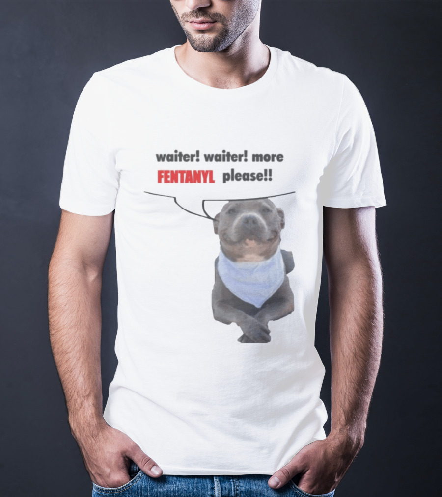 Waiter Waiter More Fentanyl Meme Dog Funny Please T-Shirt