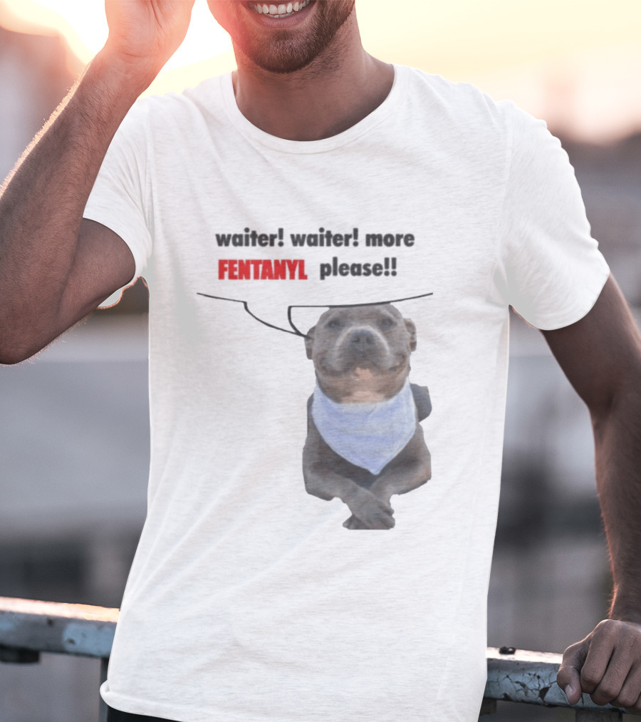 Waiter Waiter More Fentanyl Meme Dog Funny Please T-Shirt