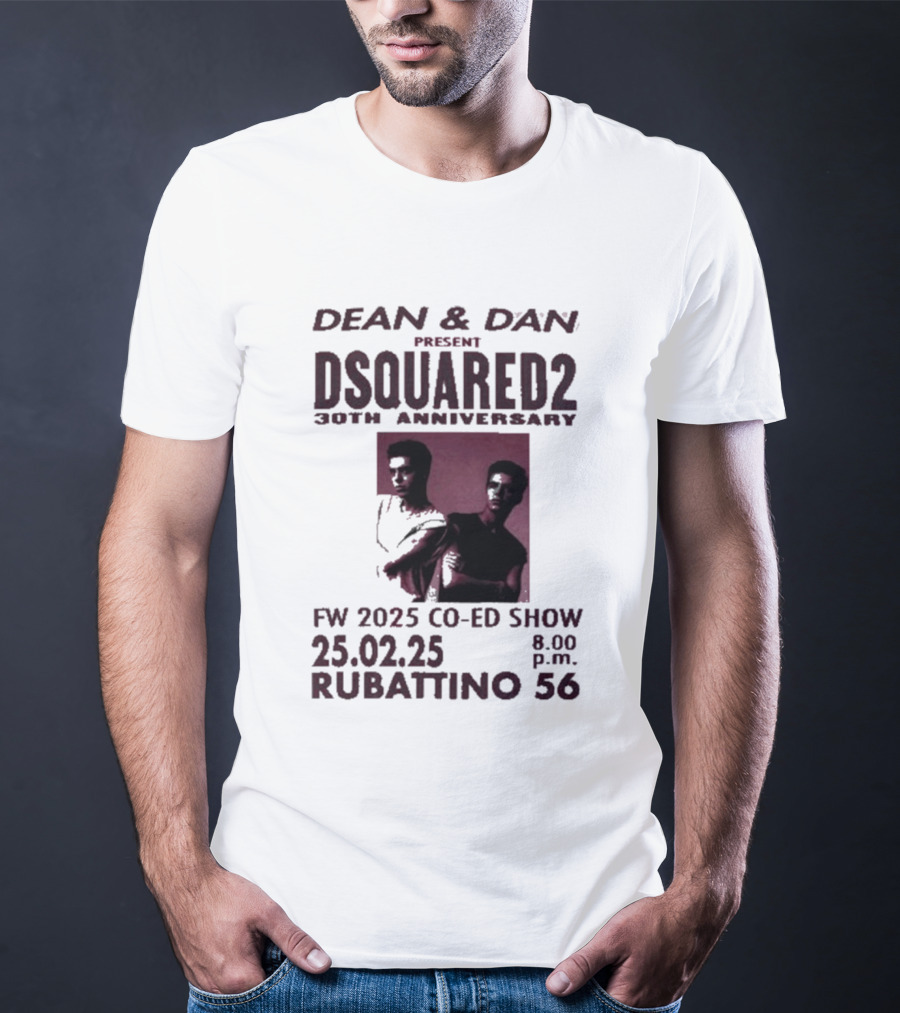 Dean & Dan Present Dsquared2 30th Anniversary FW 2025 Co Ed Show Rubattino 56 25.02.25 8 P.m. T-Shirt