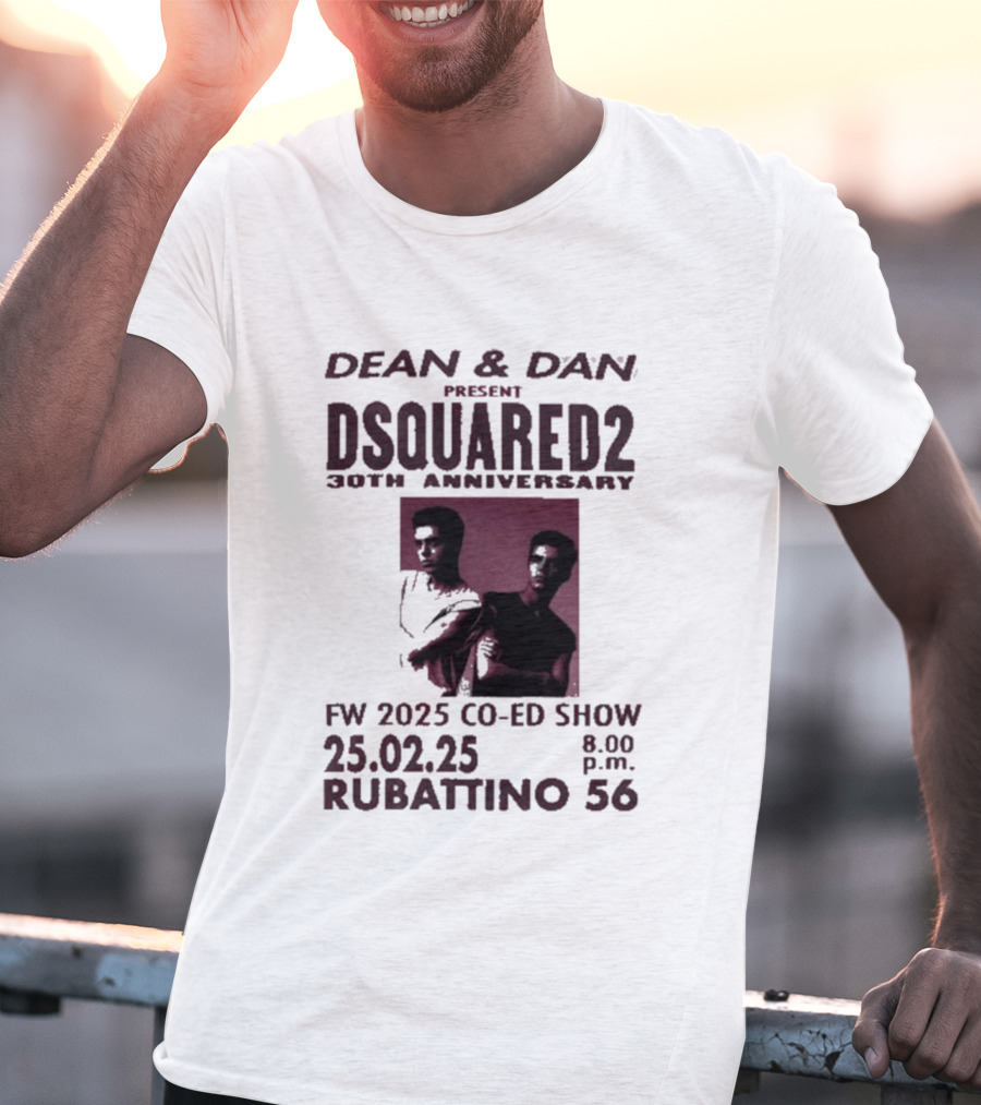 Dean & Dan Present Dsquared2 30th Anniversary FW 2025 Co Ed Show Rubattino 56 25.02.25 8 P.m. T-Shirt
