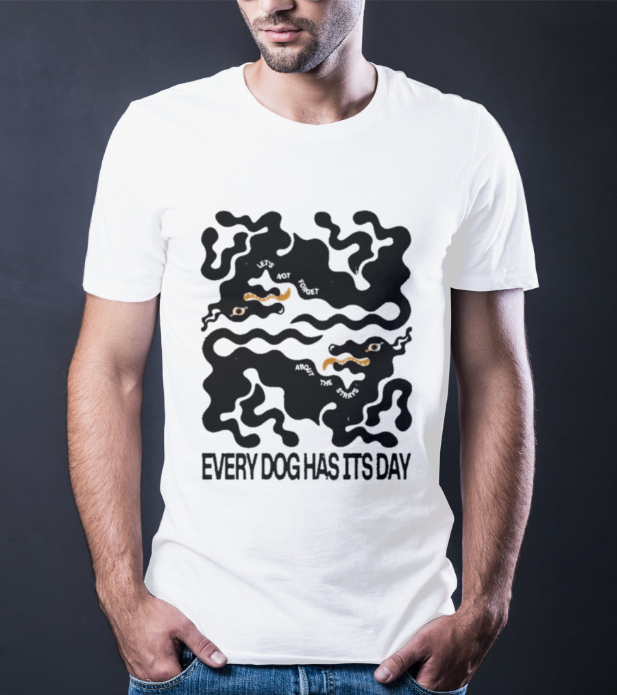 KBAR X UN IK Every Dog Has Its Day Black Abstract Dog T-Shirt