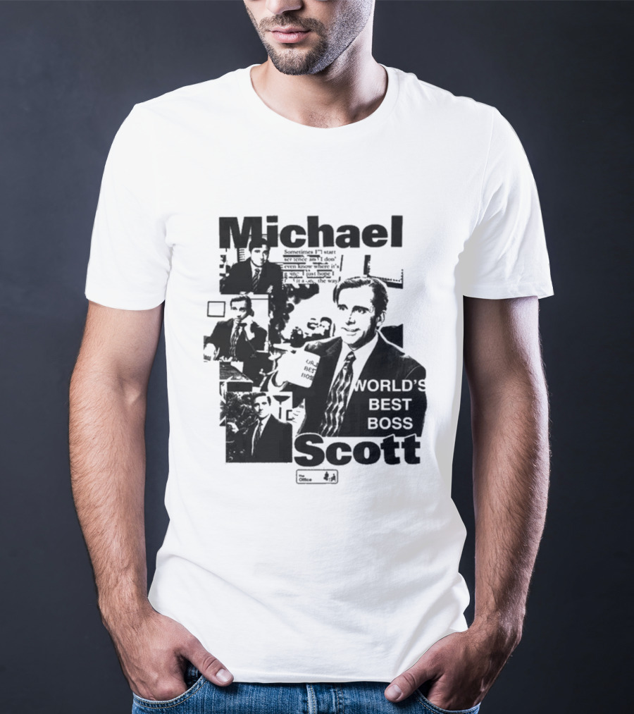 Michael Scott World's Best Boss The Office Iconic TV Comedy T-Shirt