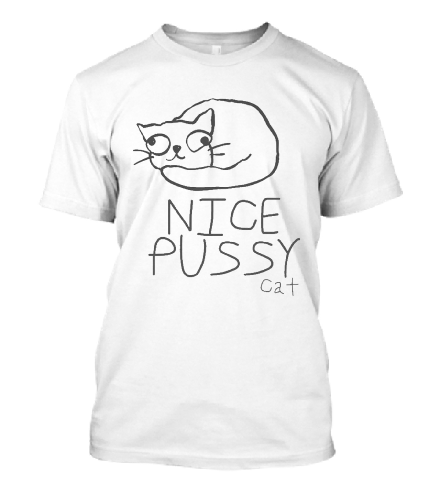 Nice Pussy Cat Drawing T-Shirt