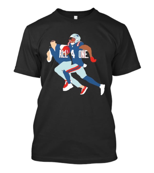 All 4 One New England Patriots Mike Vrabel Antonio Gibson Football T-Shirt