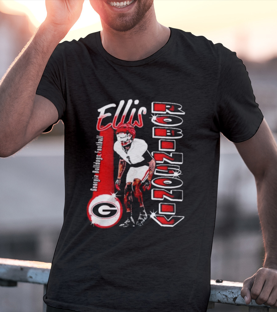 Ellis Robinson IV Georgia Bulldogs Football Illustrated T-Shirt