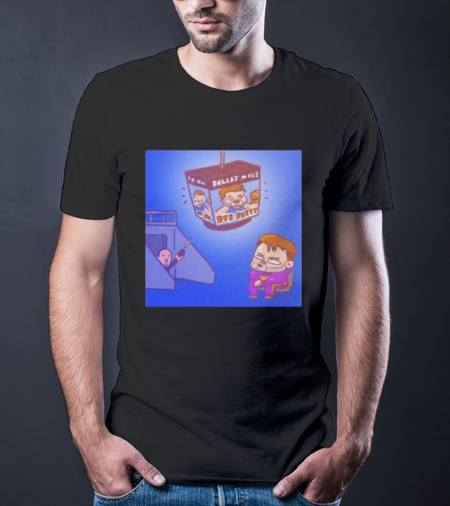 Dallas Mavs Bye Fatty Luka Doncic Emotional Cartoon Decor T-Shirt