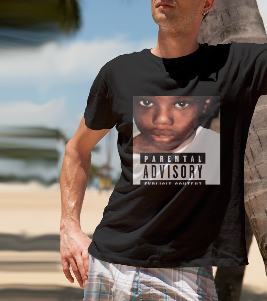 Parental Advisory Explicit Content Young Boy Image T-Shirt