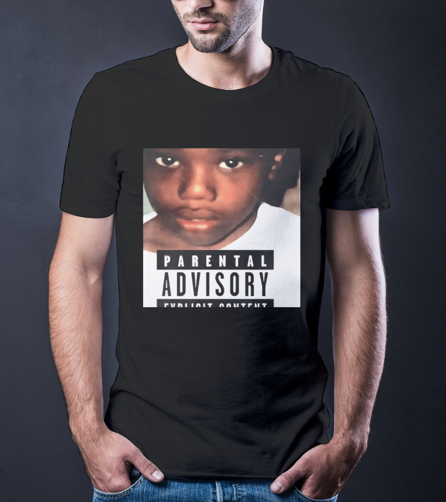 Parental Advisory Explicit Content Young Boy Image T-Shirt
