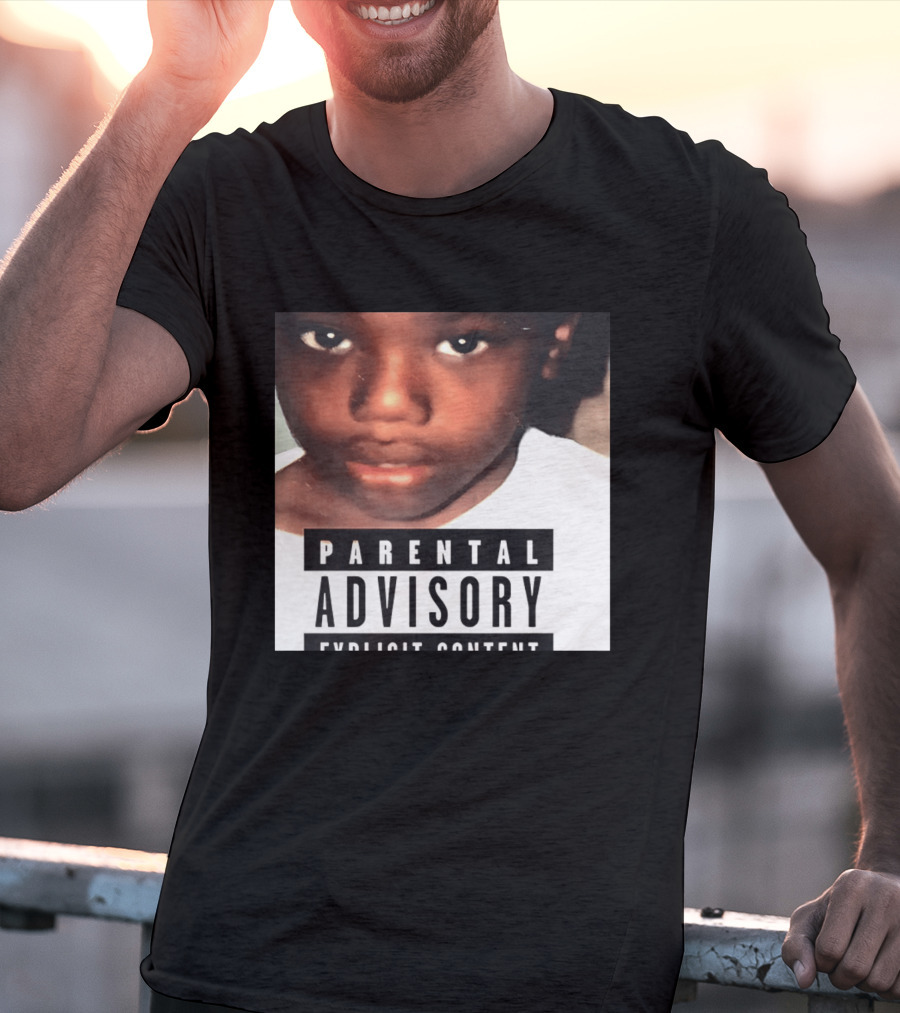 Parental Advisory Explicit Content Young Boy Image T-Shirt