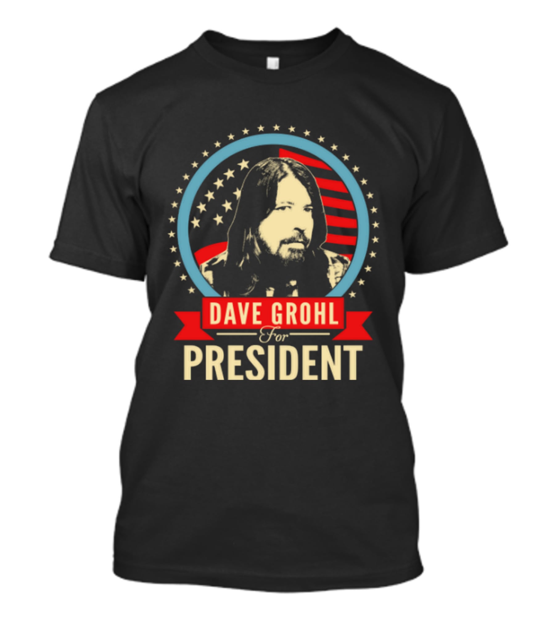 Dave Grohl For President Stars And Stripes Iconic Campaign T-Shirt