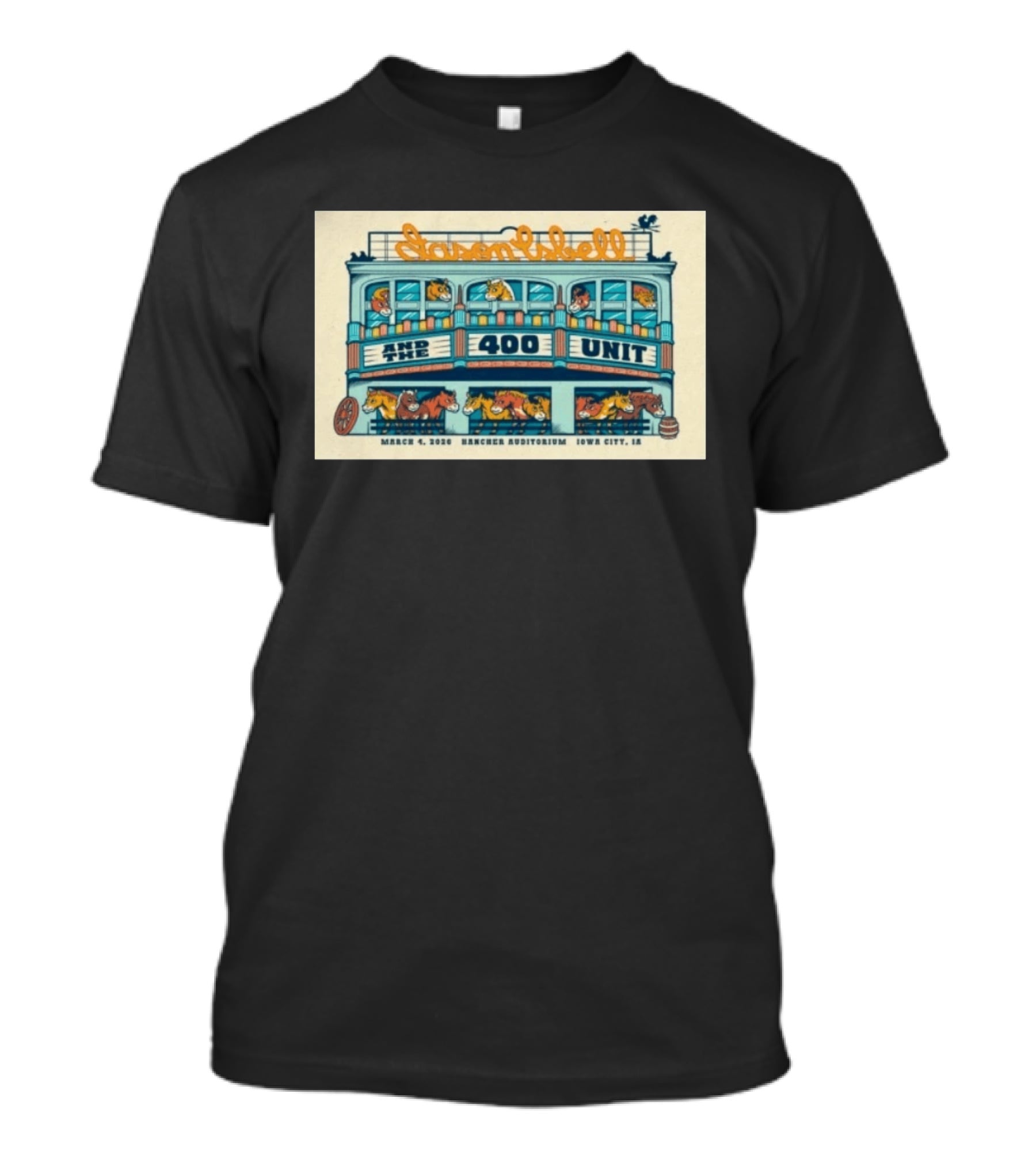 Jason Isbell And The 400 Unit Hancher Auditorium Iowa City March 4 2026 Horse Carousel T-Shirt