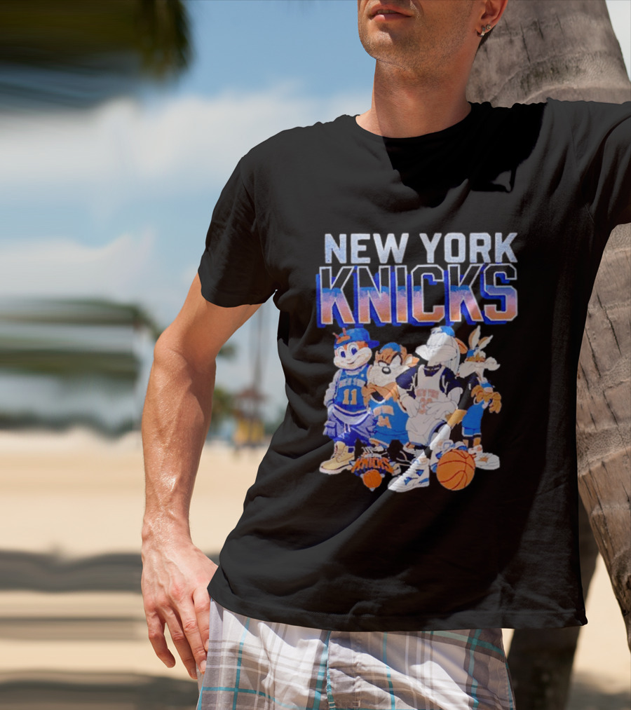 New York Knicks Looney Tunes Basketball Collaboration T-Shirt
