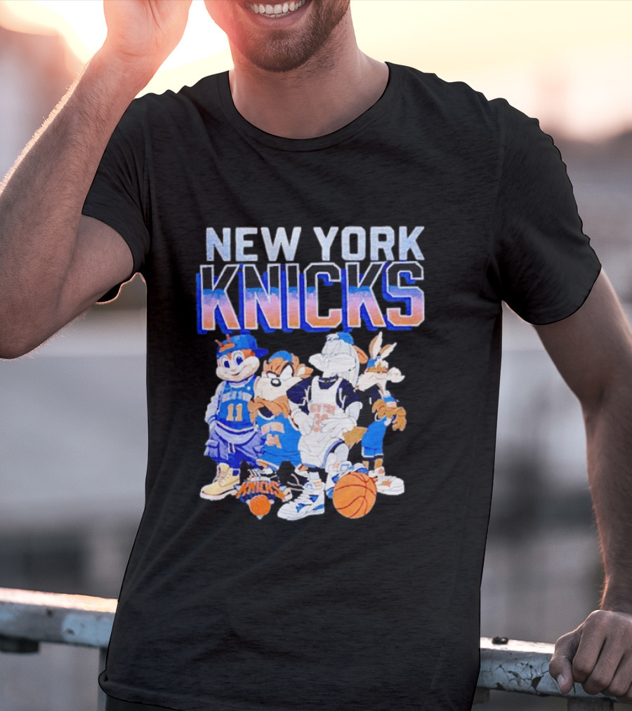 New York Knicks Looney Tunes Basketball Collaboration T-Shirt
