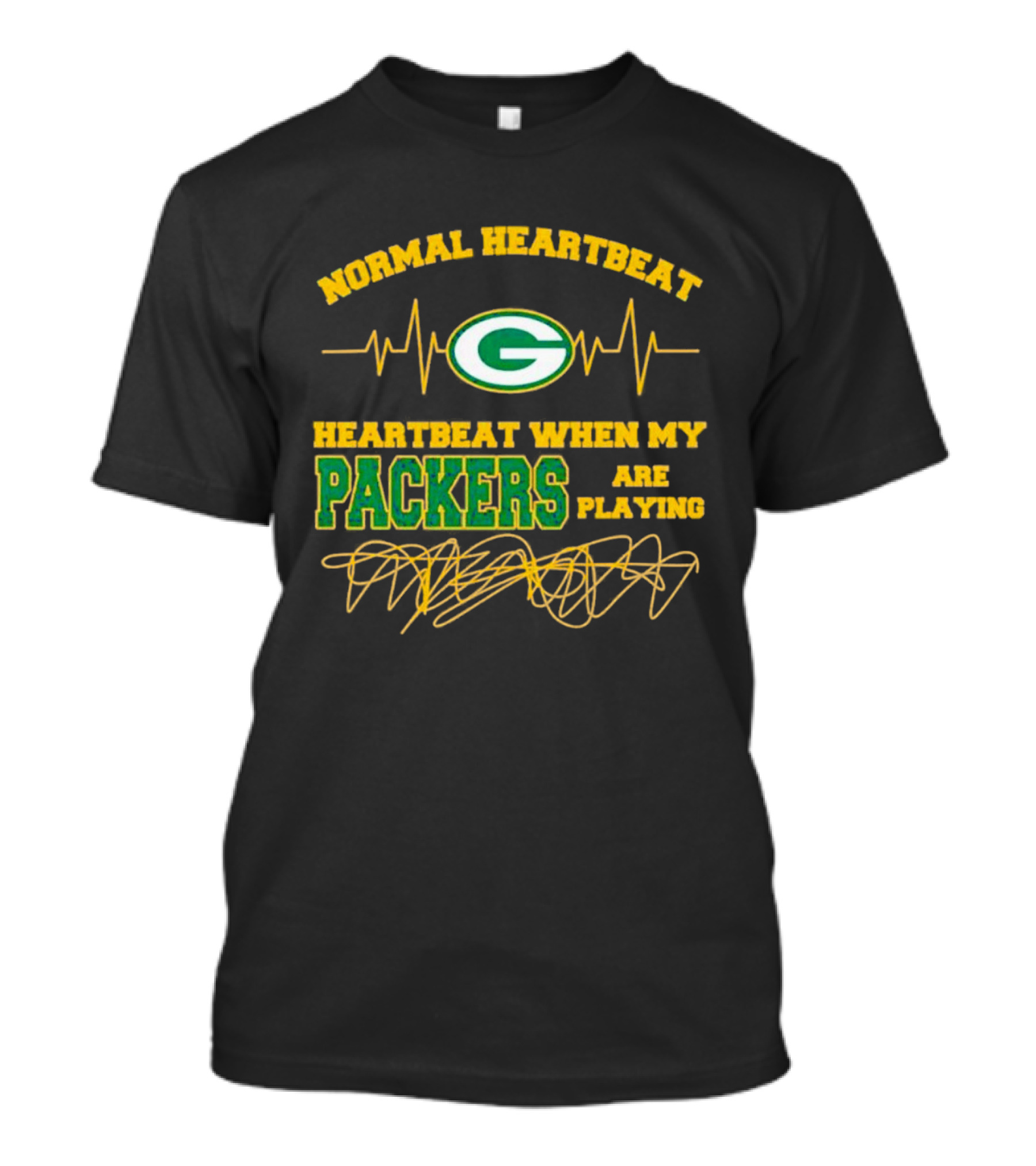 Normal Heartbeat Green Bay Packers Playing Fan Pulse T-Shirt