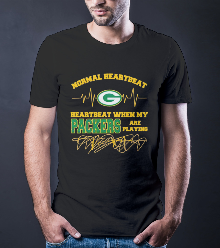 Normal Heartbeat Green Bay Packers Playing Fan Pulse T-Shirt