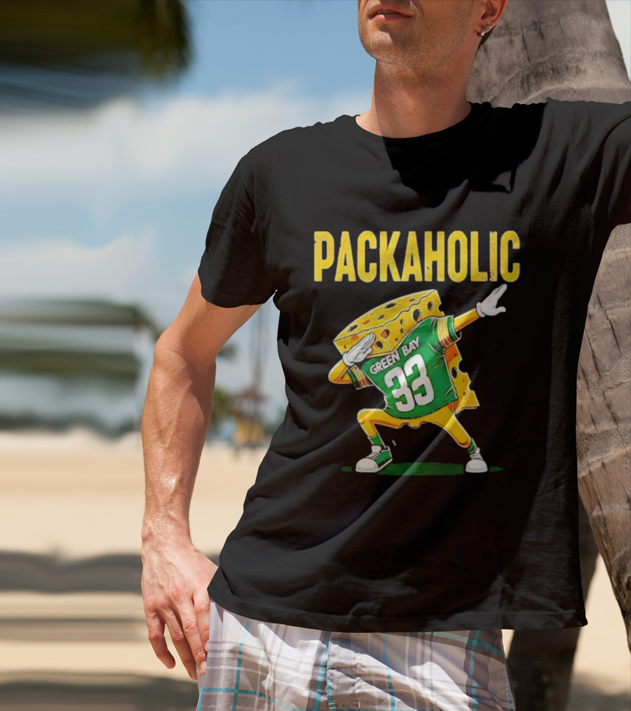 Packaholic Green Bay 33 Cheesehead Dab T-Shirt