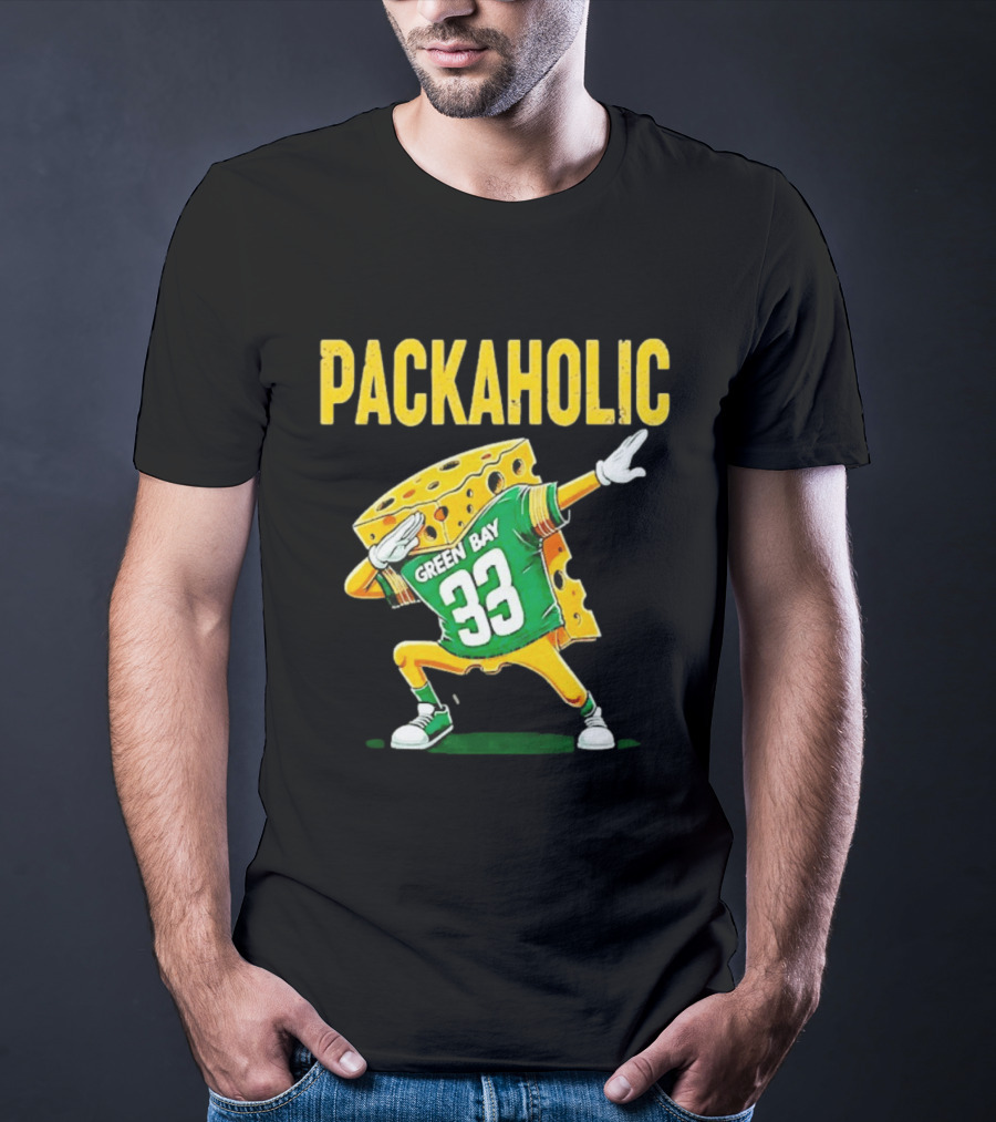 Packaholic Green Bay 33 Cheesehead Dab T-Shirt