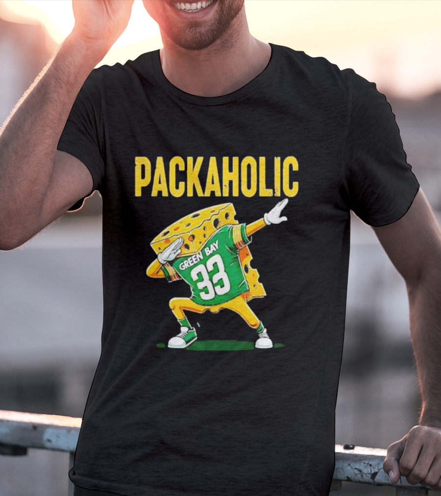 Packaholic Green Bay 33 Cheesehead Dab T-Shirt