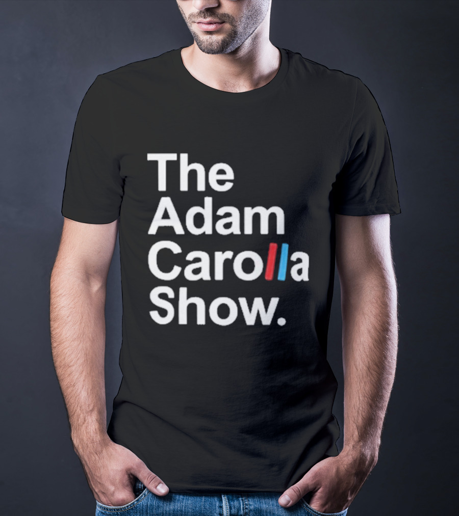 The Adam Carolla Show Podcast ACS Text Red Blue T-Shirt