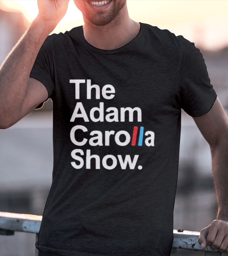 The Adam Carolla Show Podcast ACS Text Red Blue T-Shirt
