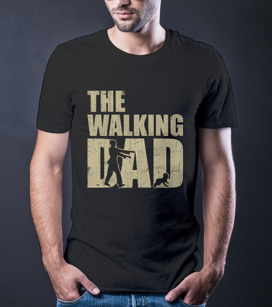 The Walking Dad Zombie Parody Dad And Baby T-Shirt