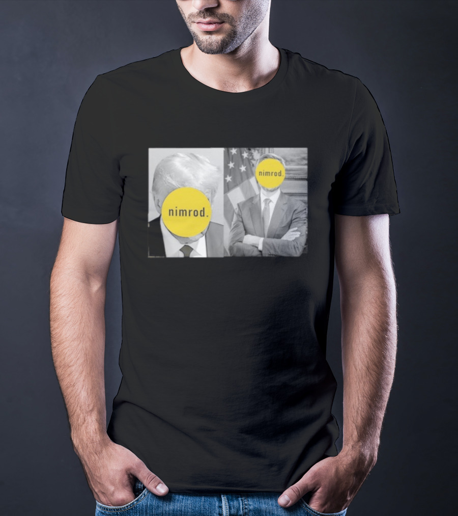 Trump JD Vance Nimrod Yellow Circle Comedy T-Shirt
