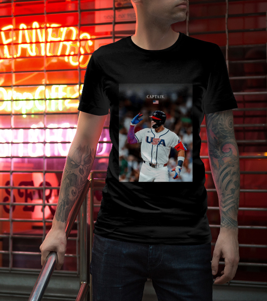 Aaron Judge Captain USA Team 2026 World Baseball T-Shirt