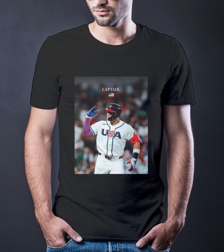 Aaron Judge Captain USA Team 2026 World Baseball T-Shirt