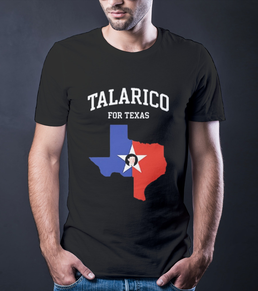 Talarico For Texas State Map Red White Blue Star T-Shirt