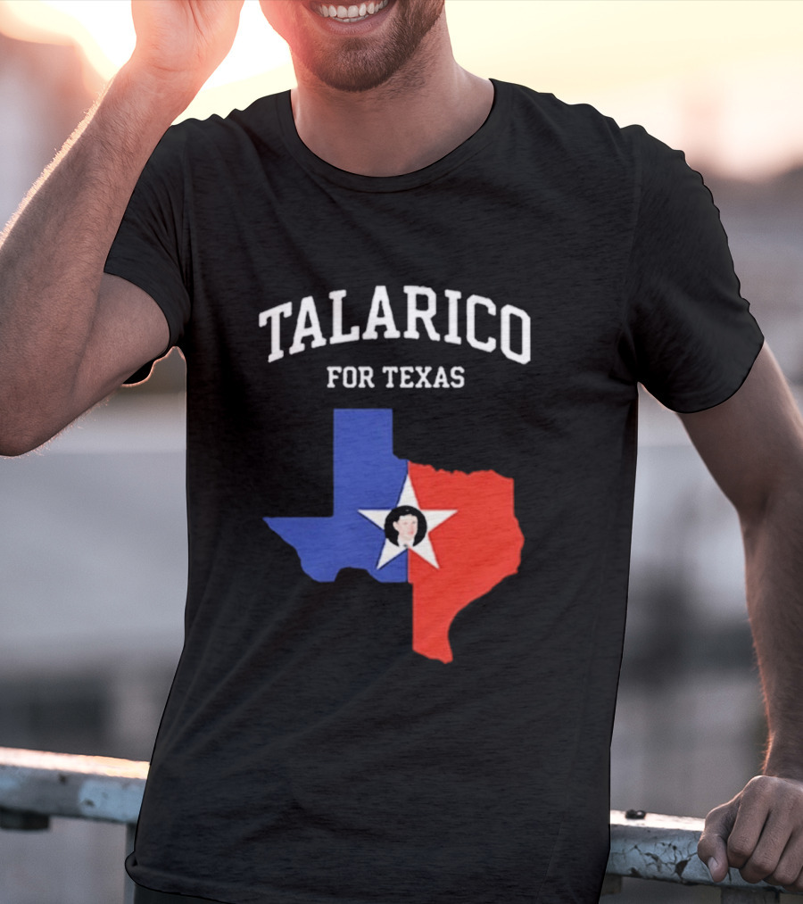 Talarico For Texas State Map Red White Blue Star T-Shirt