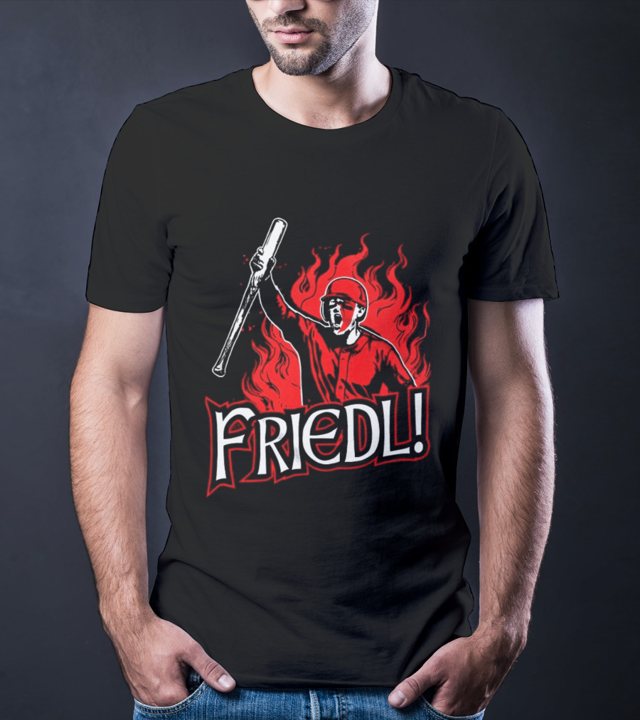 Friedl Awesome Baseball Fire T-Shirt
