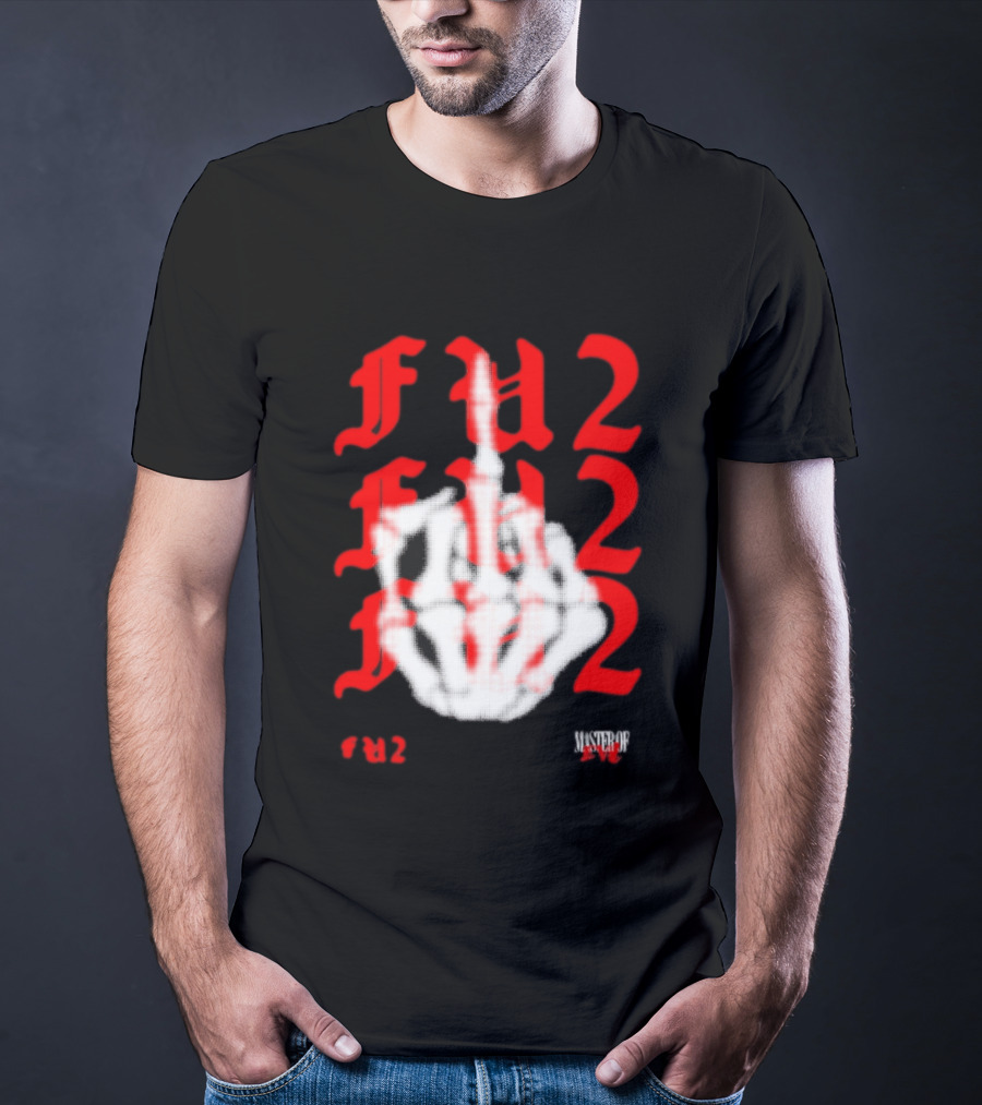 FU2 Middle Finger Three 6 Mafia Master Of Evil T-Shirt