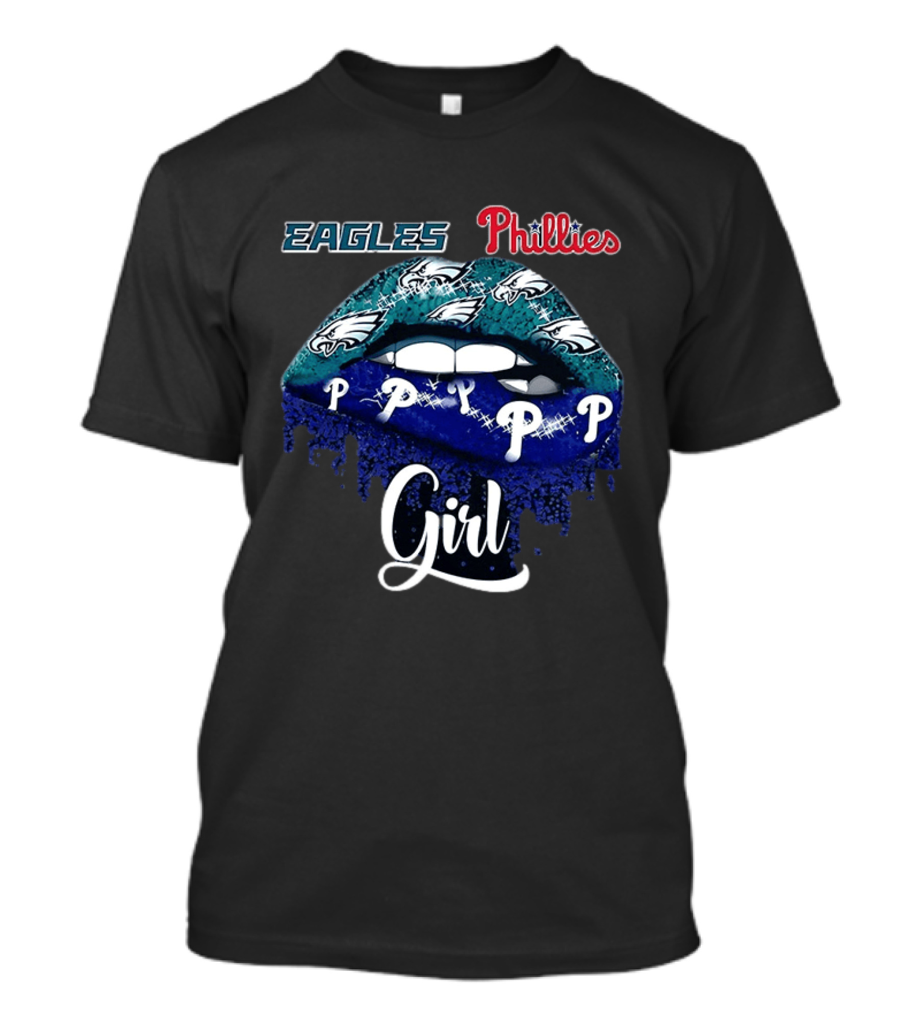 Philadelphia Eagles Phillies Lip Girl 2025 T-Shirt